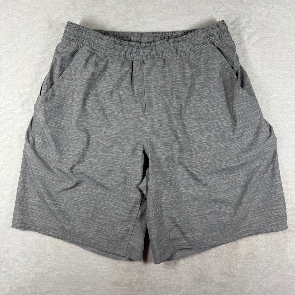 Lululemon Pace Breaker Out of Mind Lined Shorts Large Heathered Gray Space Dye